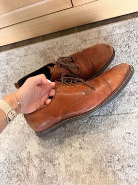 Cole Haan Men’s Brown Leather Oxfords with Black Soles